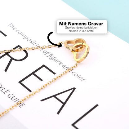 Wieczna Rosenbox – z naszyjnikiem z podwójnym sercem i prawdziwą różą