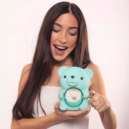 Wieczny Miś z Róż i personalizowany naszyjnik